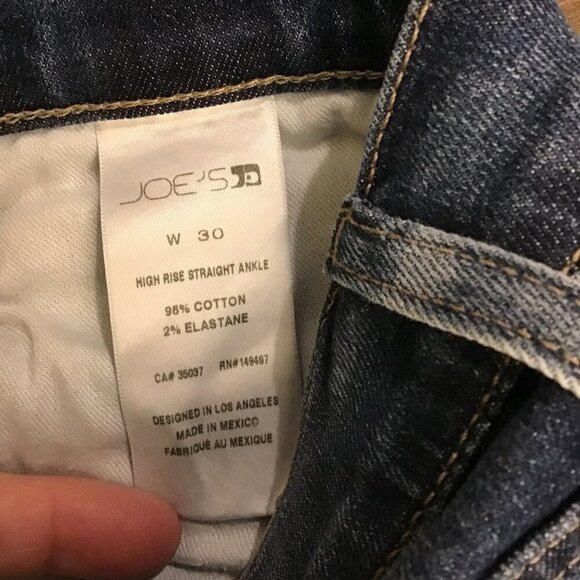 Joe’s Jeans 30 High Rise Straight Ankle Jeans Ibapah Wash Women’s Distressed - Picture 8 of 10